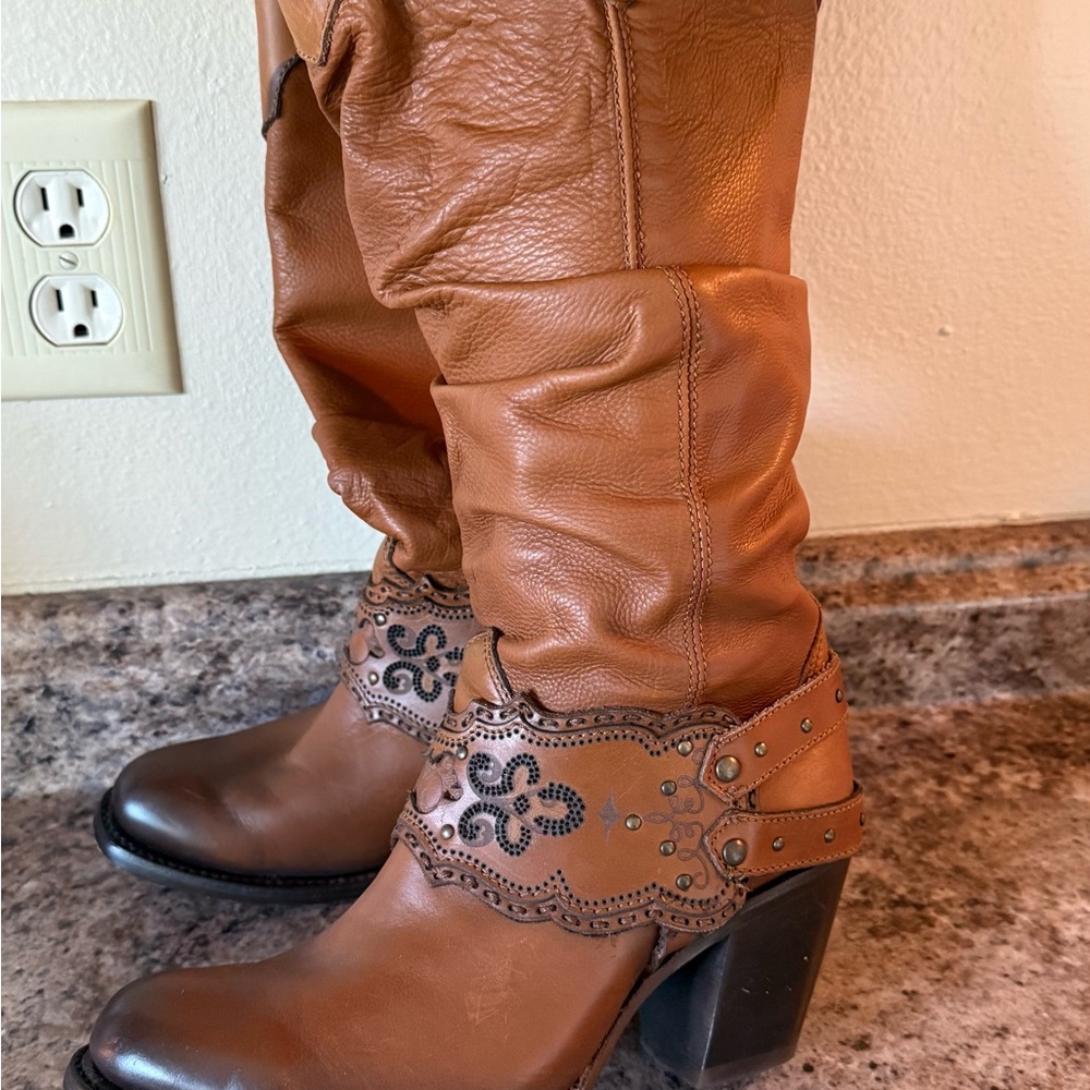 Brown Leather Women's Boots